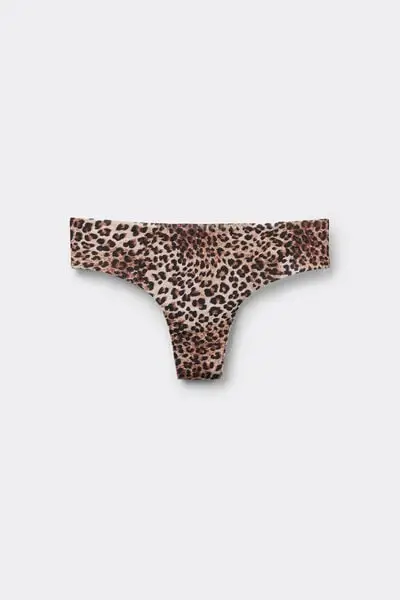 Tezenis Brasiliano Donna in Microfibra Stampata Leopardata