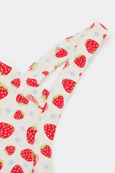 Brassiere Bimba Basic in Cotone Stampato Bambina Rosa miniatura 2