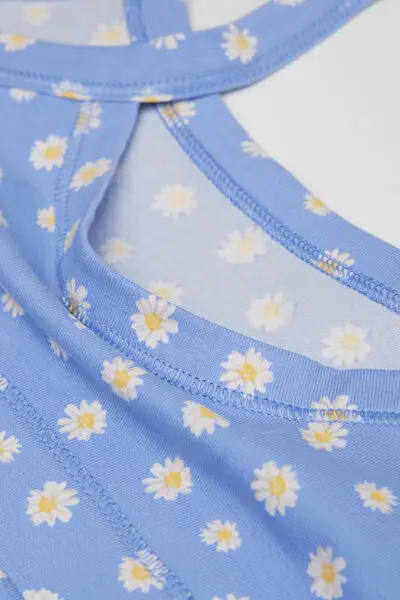 Brassiere Bimba in Cotone Stampato Bambina Blu miniatura 3