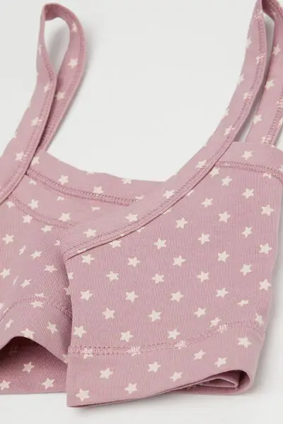 Brassiere Bimba in Cotone Stampato Bambina Rosa miniatura 3
