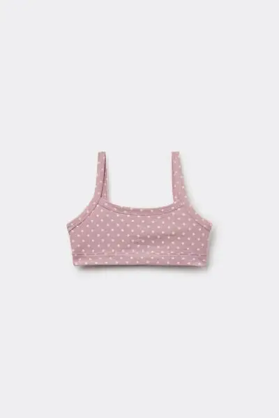 Brassiere Bimba in Cotone Stampato Bambina Rosa