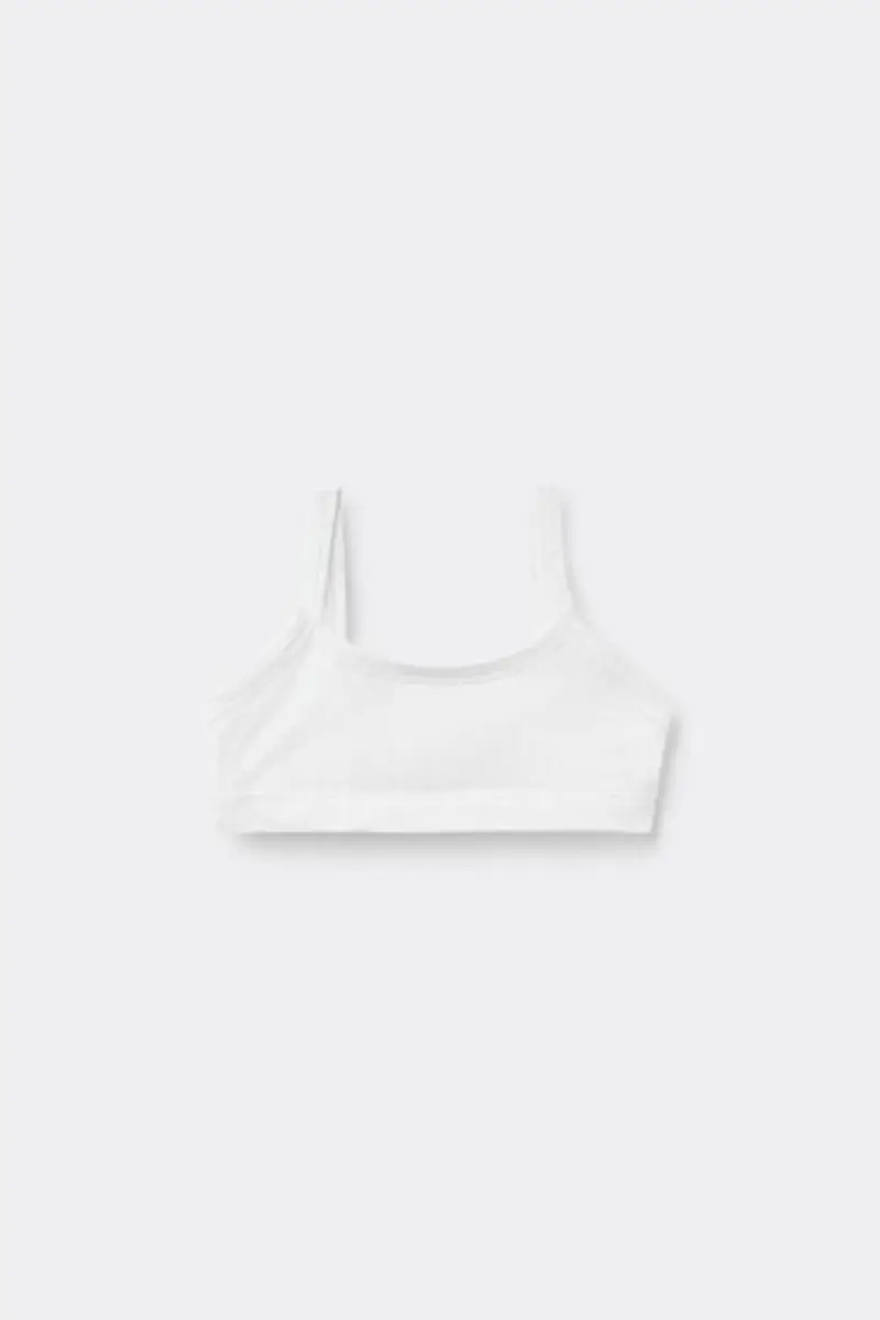 Tezenis Brassiere in Cotone Basic Bambina Bambina Bianco Taglia L