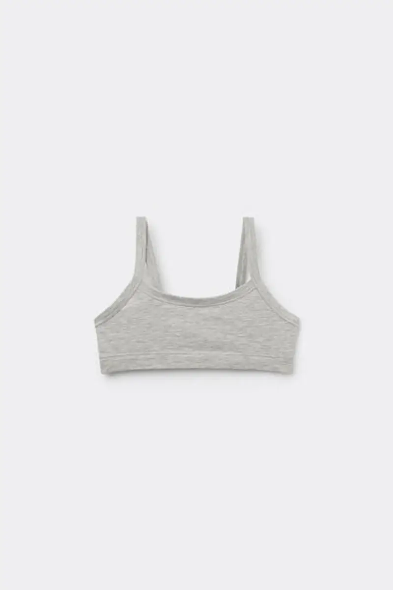 Tezenis Brassiere in Cotone Basic Bambina Bambina Grigio Taglia L