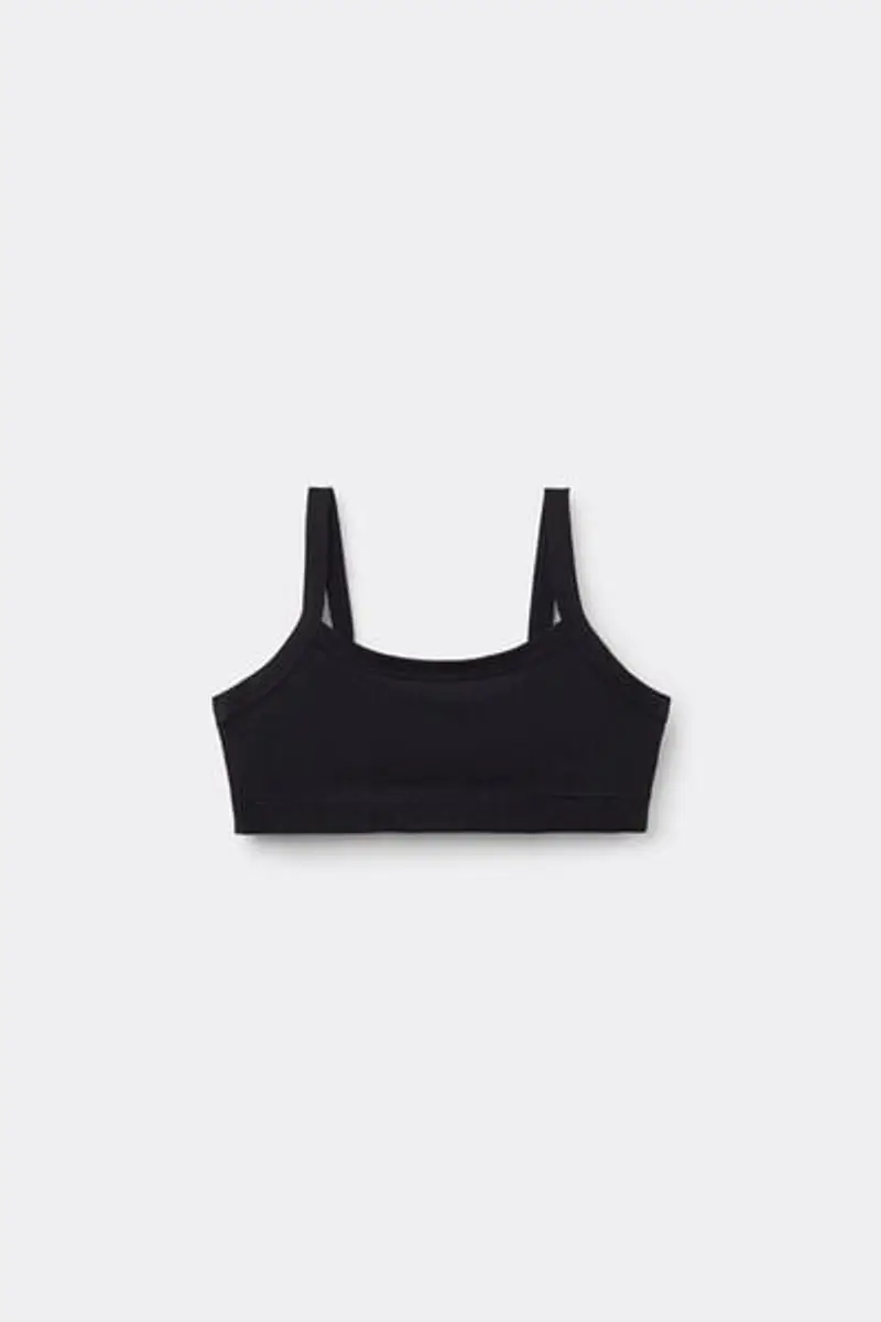 Tezenis Brassiere in Cotone Basic Bambina Bambina Nero Taglia L