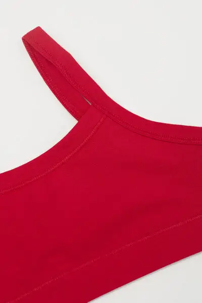 Brassiere in Cotone Basic Bambina Bambina Rosso miniatura 2