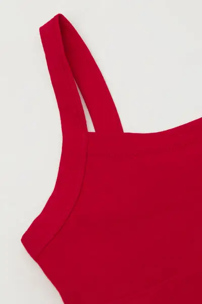 Brassiere in Cotone Basic Bambina Bambina Rosso miniatura 3