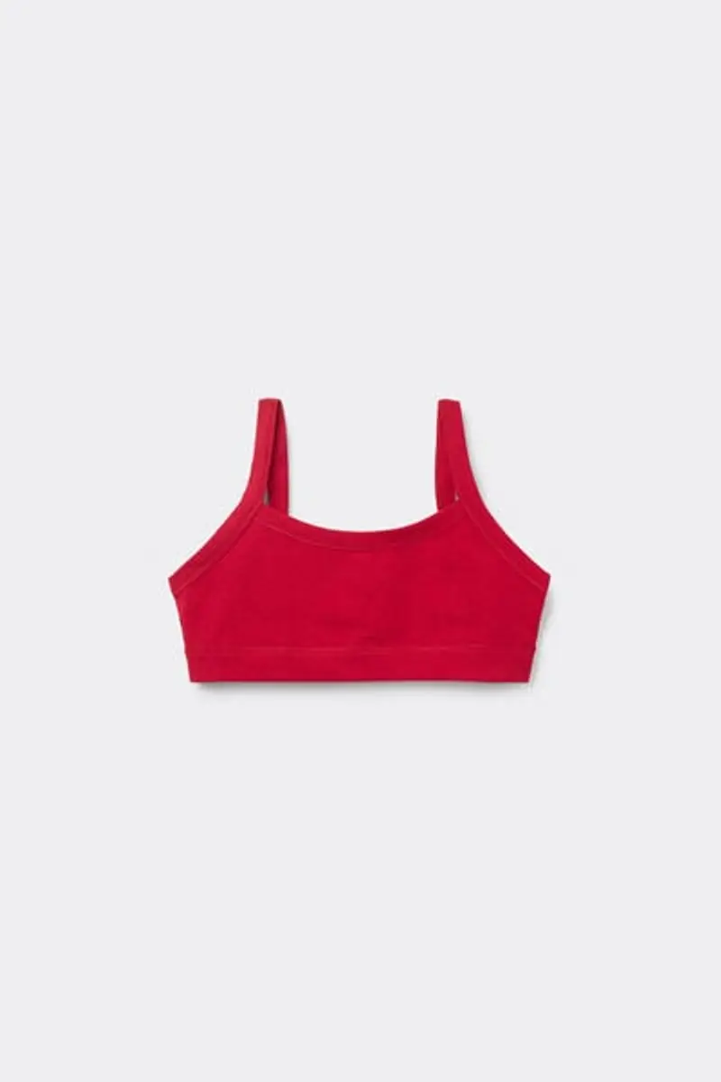 Tezenis Brassiere in Cotone Basic Bambina Bambina Rosso Taglia 10-11