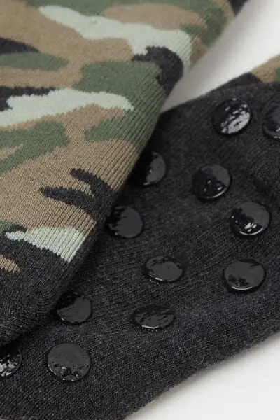 Calzini Antiscivolo Corti Fantasia Bimbo Bambino Verde miniatura 2