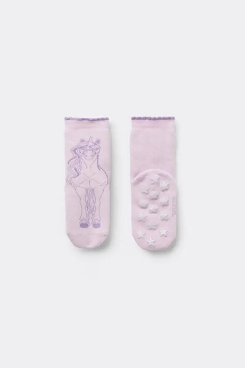 Calzini Antiscivolo Unicorn Academy Bimba Bambina Rosa