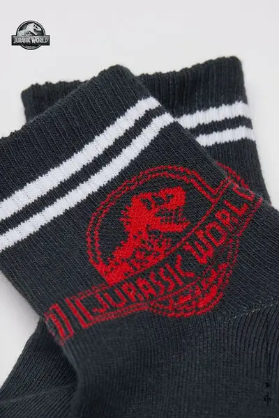Calzini Corti Sport Jurassic World Bimbo Bambino Nero miniatura 2