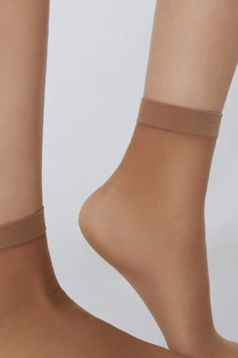 Tezenis Calzini Corti Velati 20 Denari Appearance Donna Naturale Taglia TU miniatura 2