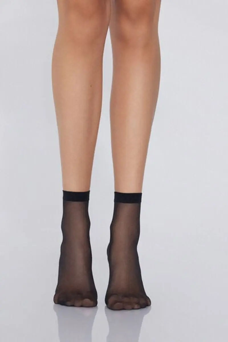 Tezenis Calzini Corti Velati 20 Denari Appearance Donna Nero Taglia TU