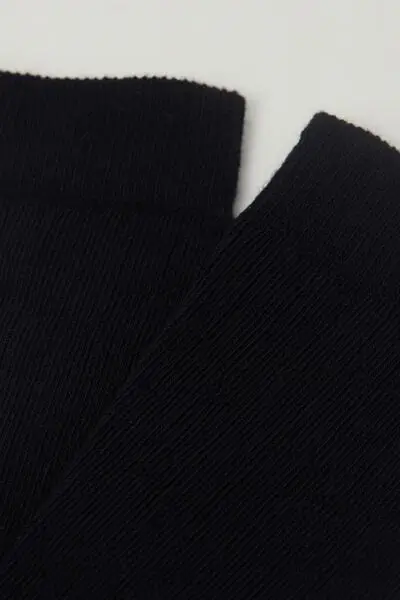 Calzino Lungo Bimbo Cotone Costine Bambino Blu miniatura 2