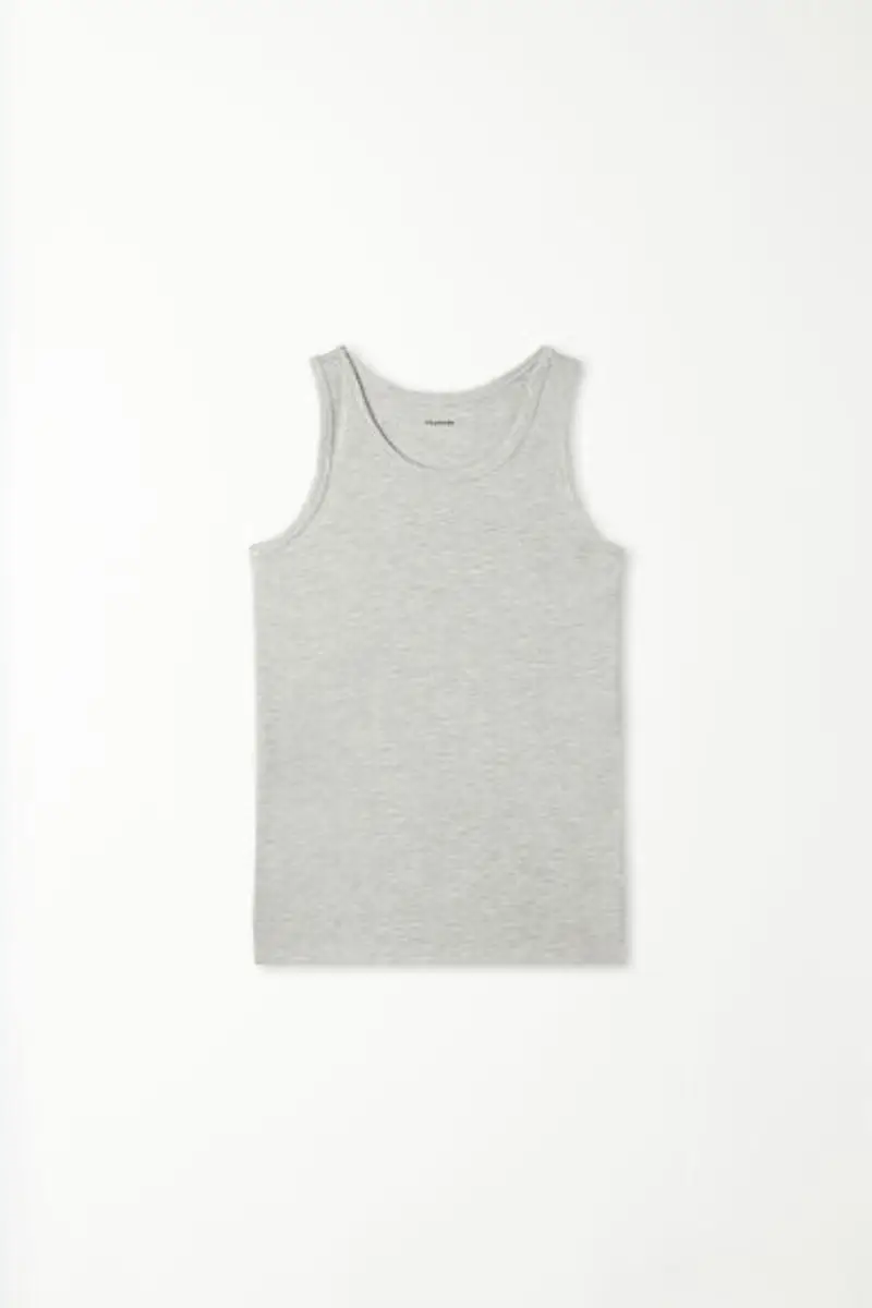 Tezenis Canotta Basic Spalla Larga in Cotone Bimbi Unisex Unisex Grigio Taglia 10-11