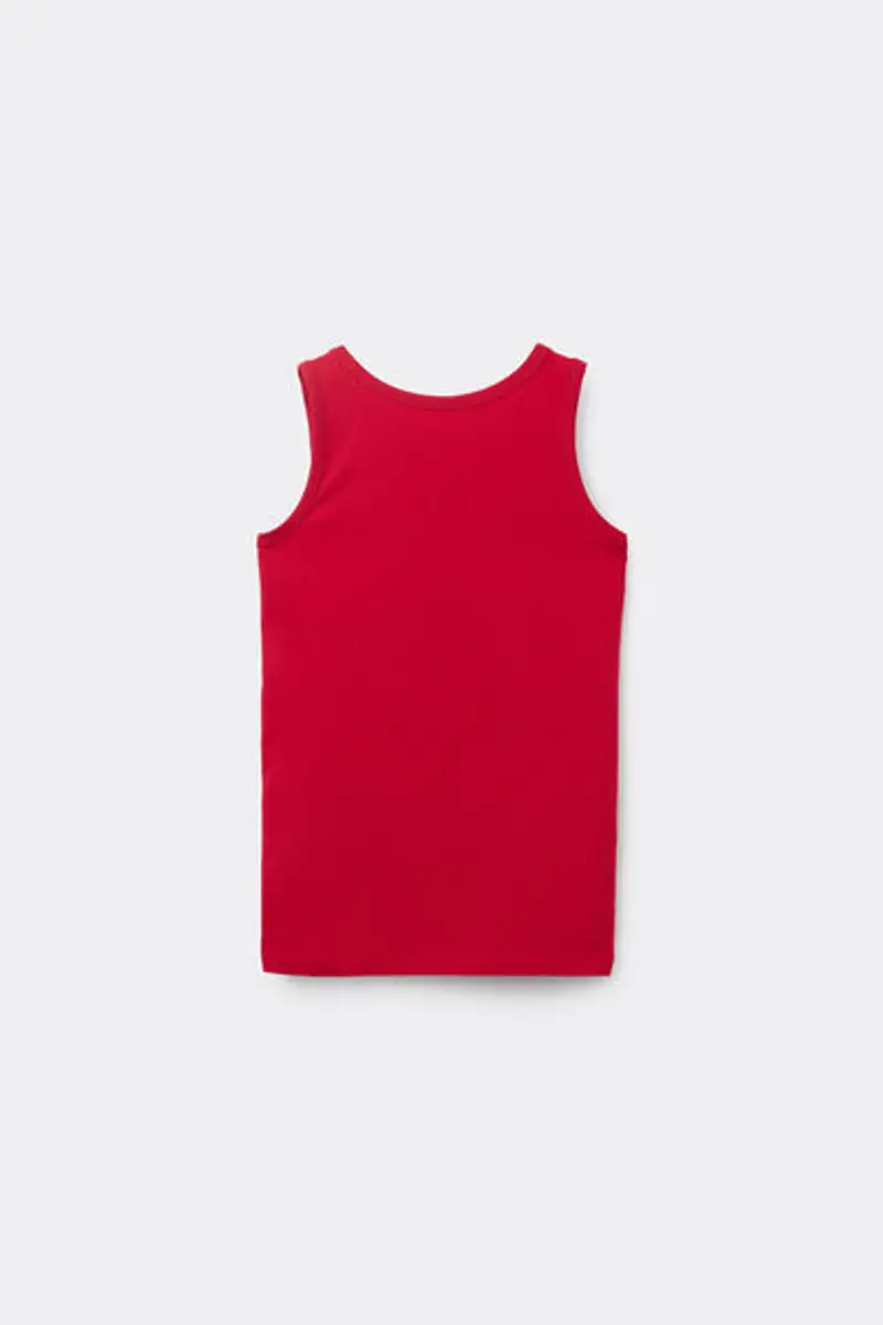 Tezenis Canotta Basic Spalla Larga in Cotone Bimbi Unisex Unisex Rosso Taglia 10-11 miniatura 2