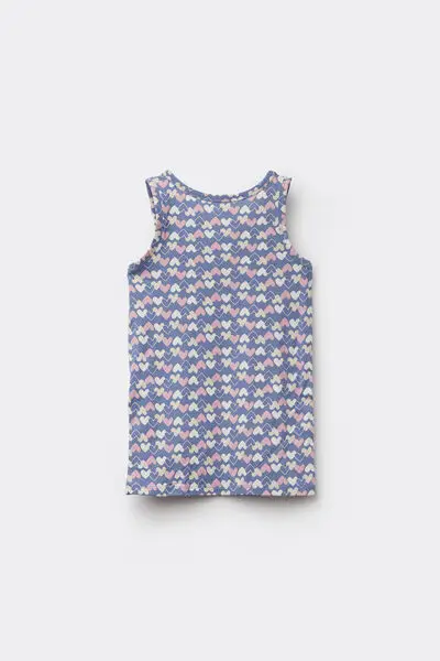 Canotta Spalla Larga Bambini in Cotone Stampato Unisex Unisex miniatura 3