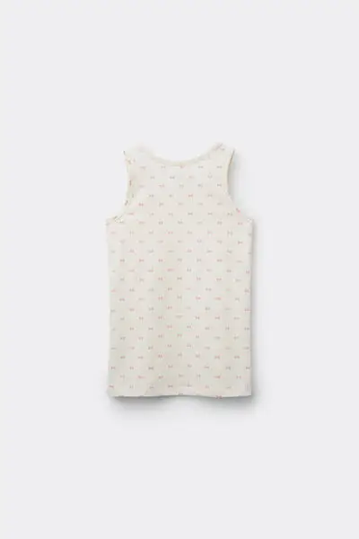 Canotta Spalla Larga Bambini in Cotone Stampato Unisex Unisex Stampa miniatura 3