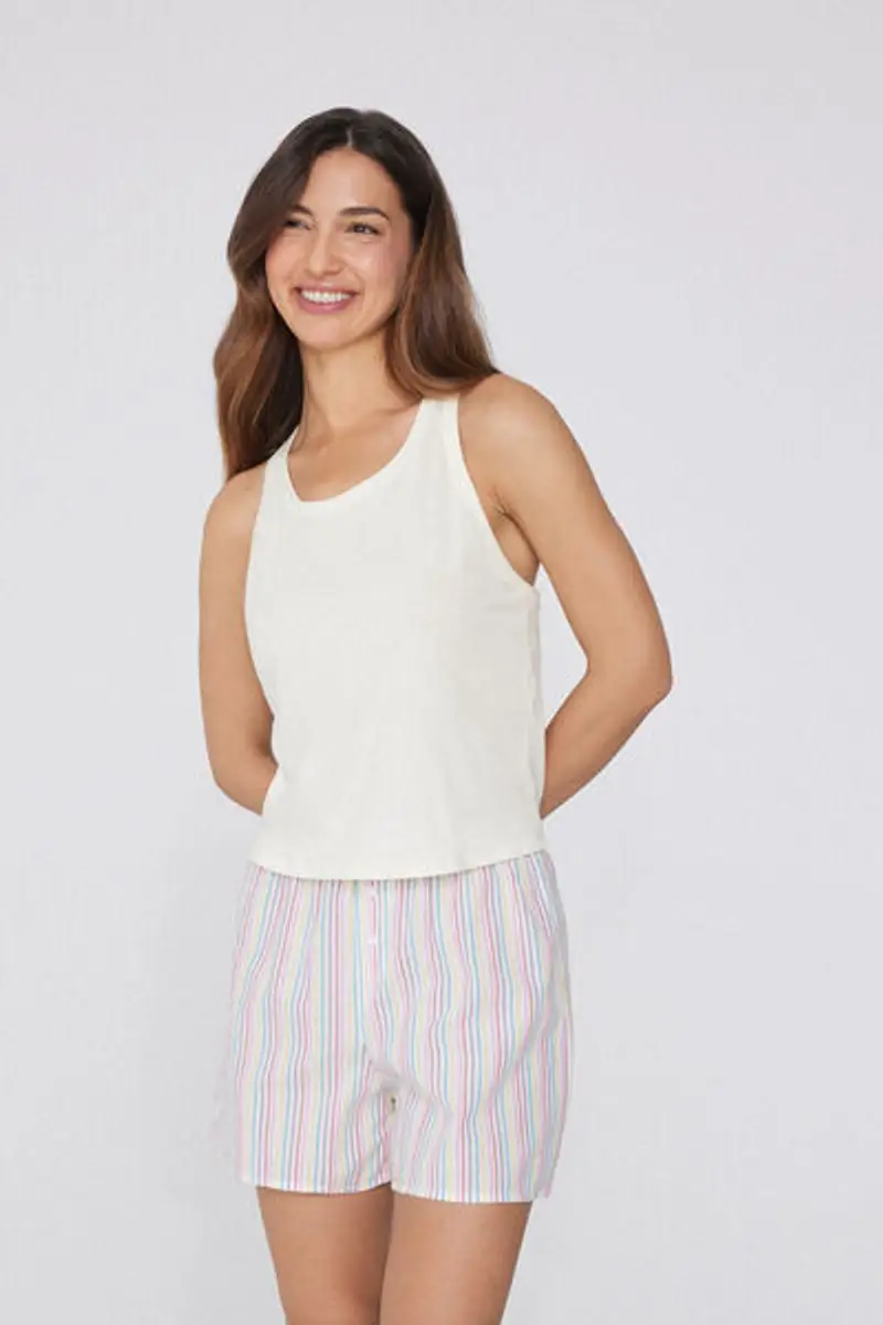 Tezenis Canotta Spalla Larga in Cotone Donna Bianco Taglia L miniatura 2