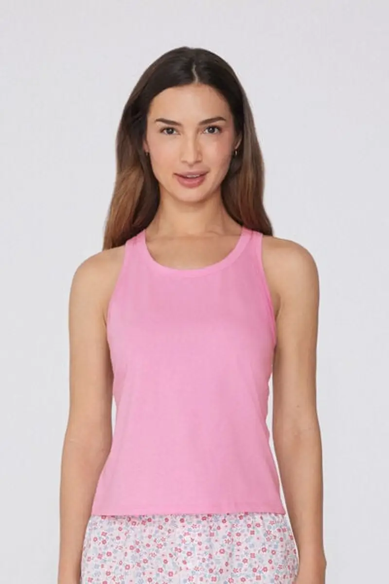 Tezenis Canotta Spalla Larga in Cotone Donna Rosa Taglia M