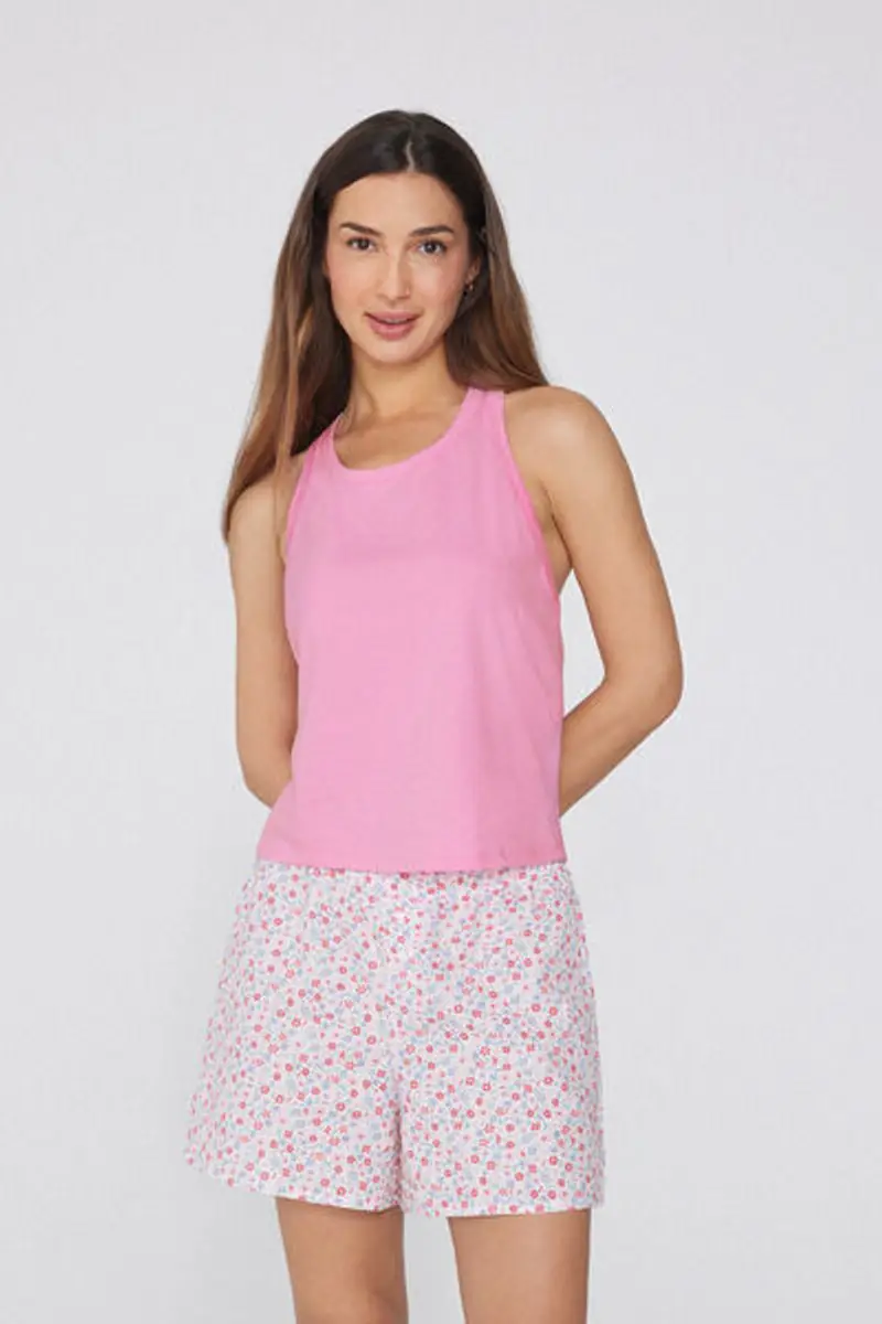 Tezenis Canotta Spalla Larga in Cotone Donna Rosa Taglia M miniatura 2