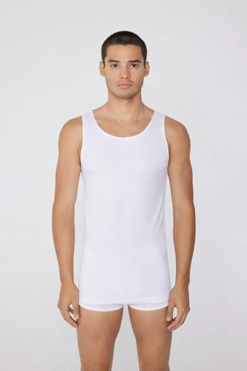 Tezenis Canotta Spalla Larga in Cotone Elasticizzato Uomo Bianco Taglia L