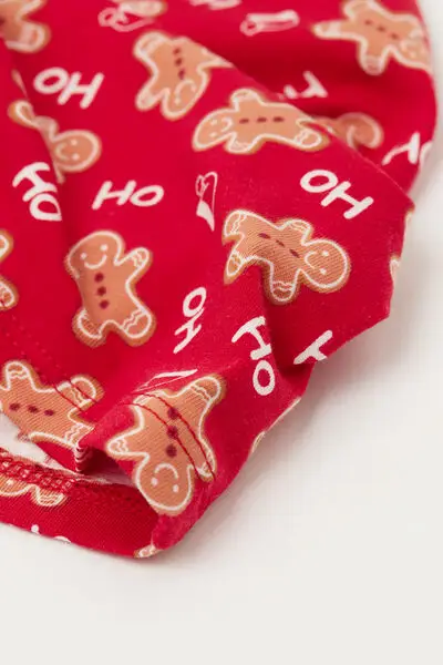 Canotta Spalla Larga in Cotone Stampa Natale Bimbi Unisex Unisex Rosso miniatura 2