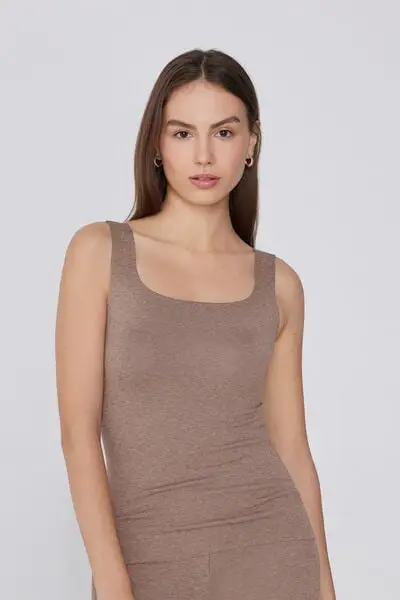 Canotta Spalla Larga Invisible Therm Donna Marrone