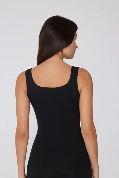 Canotta Spalla Larga Invisible Therm Donna Nero miniatura 2