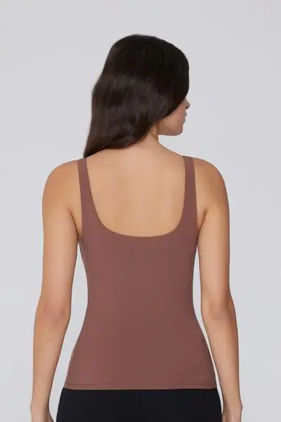 Canotta Spalla Larga Natural Lifting 2 in 1 Donna Marrone miniatura 2