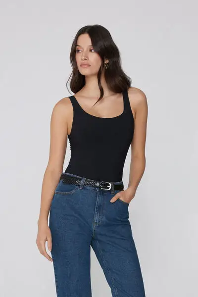 Canotta Spalla Larga Natural Lifting 2 in 1 Donna Nero miniatura 3