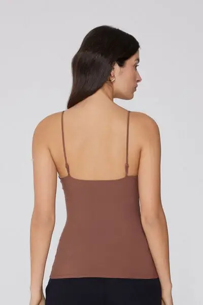 Canotta Spalline Regolabili Natural Lifting 2 in 1 Donna Marrone miniatura 2