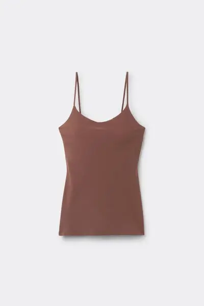 Canotta Spalline Regolabili Natural Lifting 2 in 1 Donna Marrone