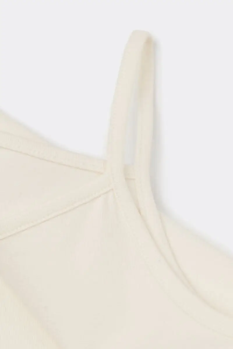 Tezenis Canotta Spalline Sottili Scollo Tondo in Cotone Stampato Bimba Bambina Verde Taglia 6-7 miniatura 2