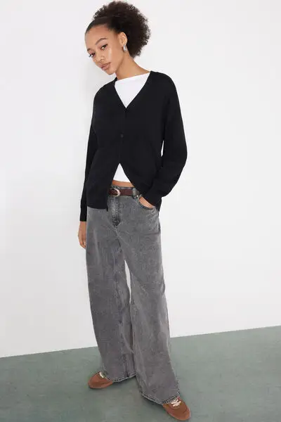 Tezenis Cardigan Donna Nero 4223696 miniatura 3