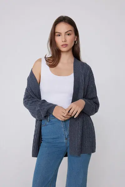 Tezenis Cardigan Donna Blu 4170149 miniatura 3