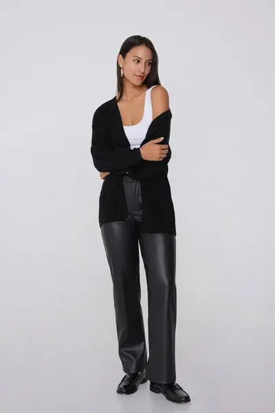 Tezenis Cardigan Donna Nero 4104490 miniatura 3