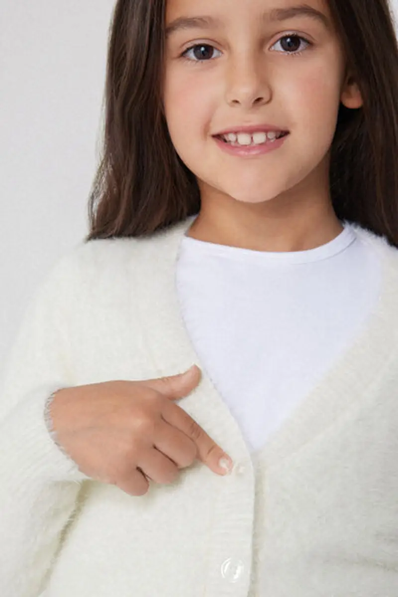 Tezenis Cardigan Bambina Bianco 1998735 miniatura 3
