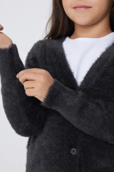 Tezenis Cardigan Bambina Nero 4270318 miniatura 3