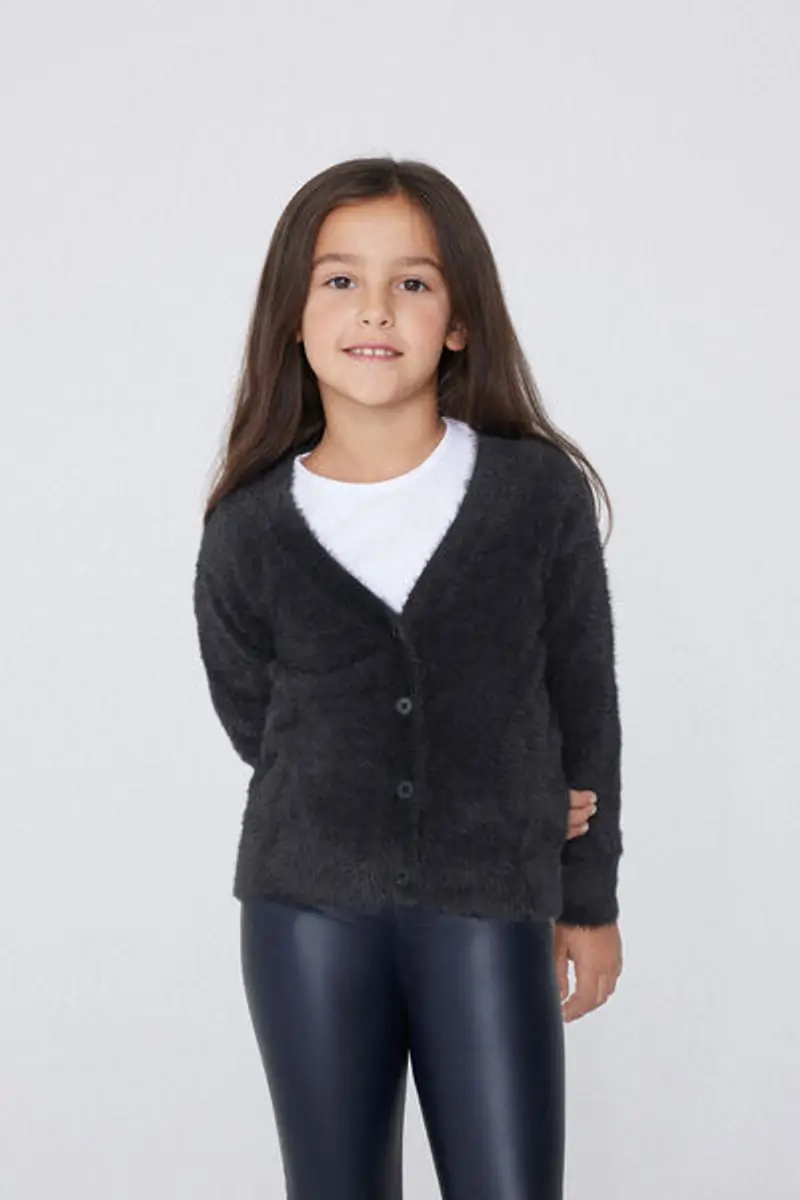 Tezenis Cardigan Bambina Nero 1084120 miniatura 2