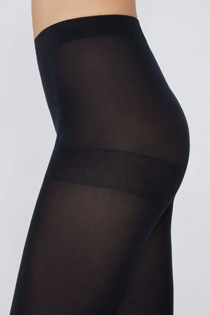Tezenis Collant 100 Denari Microfibra Ultra Coprente Donna Nero Taglia L miniatura 2