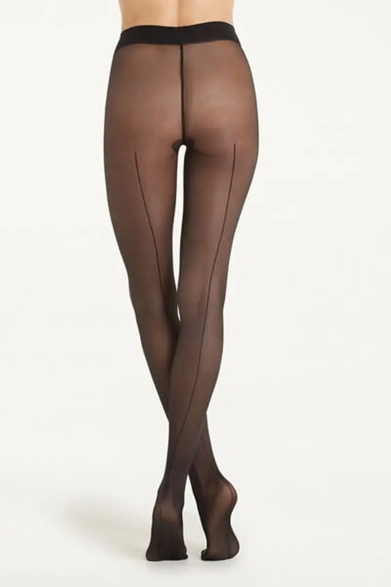 Tezenis Collant 40 Denari Fantasia Donna Nero Taglia M/L