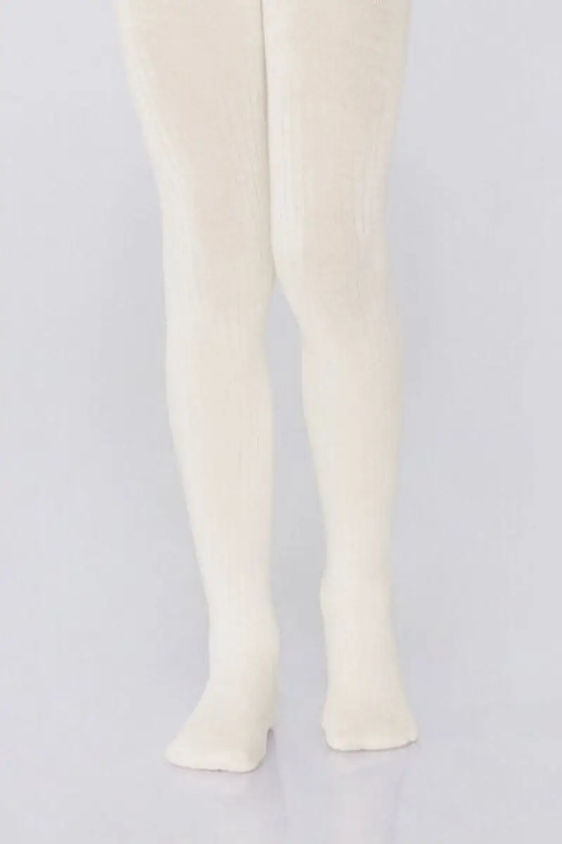 Tezenis Collant Caldo Bambina Coste Bambina Avorio Taglia 7-9
