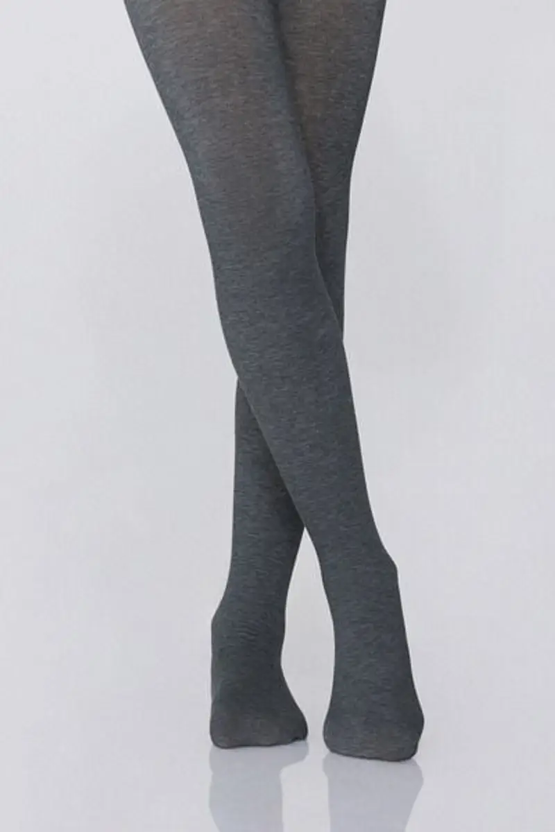 Tezenis Collant in Cotone Basico Bambina Bambina Grigio Taglia 4-6