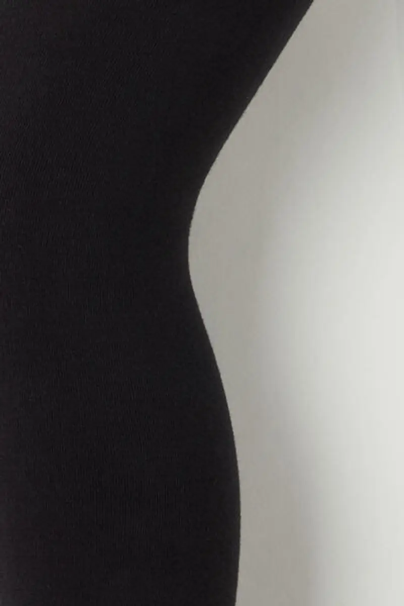 Tezenis Collant in Cotone Basico Bambina Bambina Nero Taglia 7-9 miniatura 2
