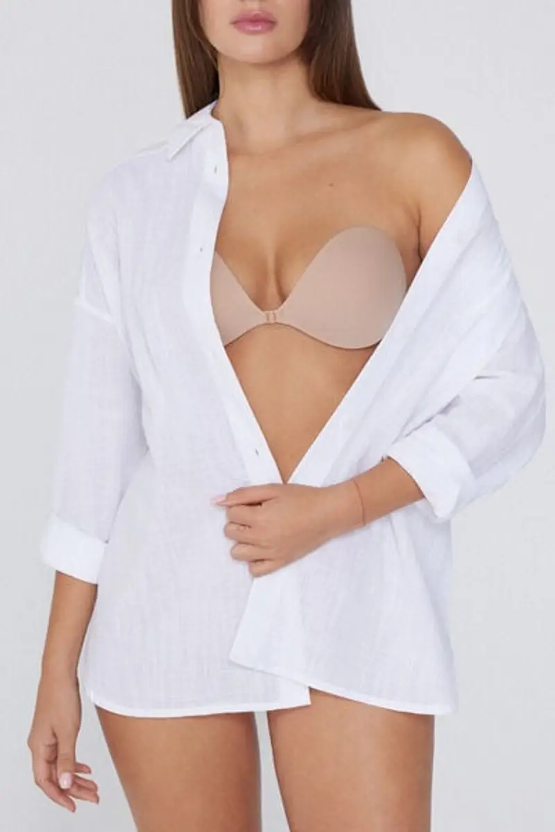 Tezenis Coppe Autoadesive Autoreggenti Donna Naturale Taglia M/L