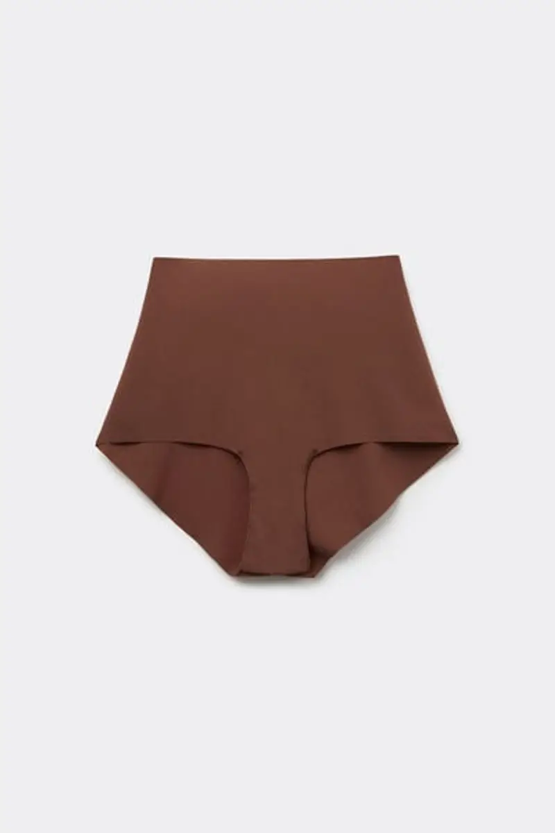 Tezenis Culotte Alta Microfibra Riciclata Taglio Vivo Donna Marrone Taglia XL