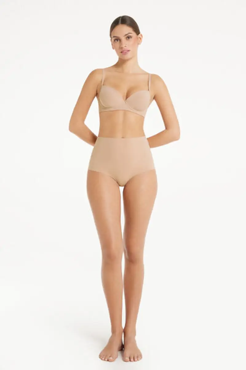 Tezenis Culotte Alta Microfibra Riciclata Taglio Vivo Donna Naturale Taglia L miniatura 3