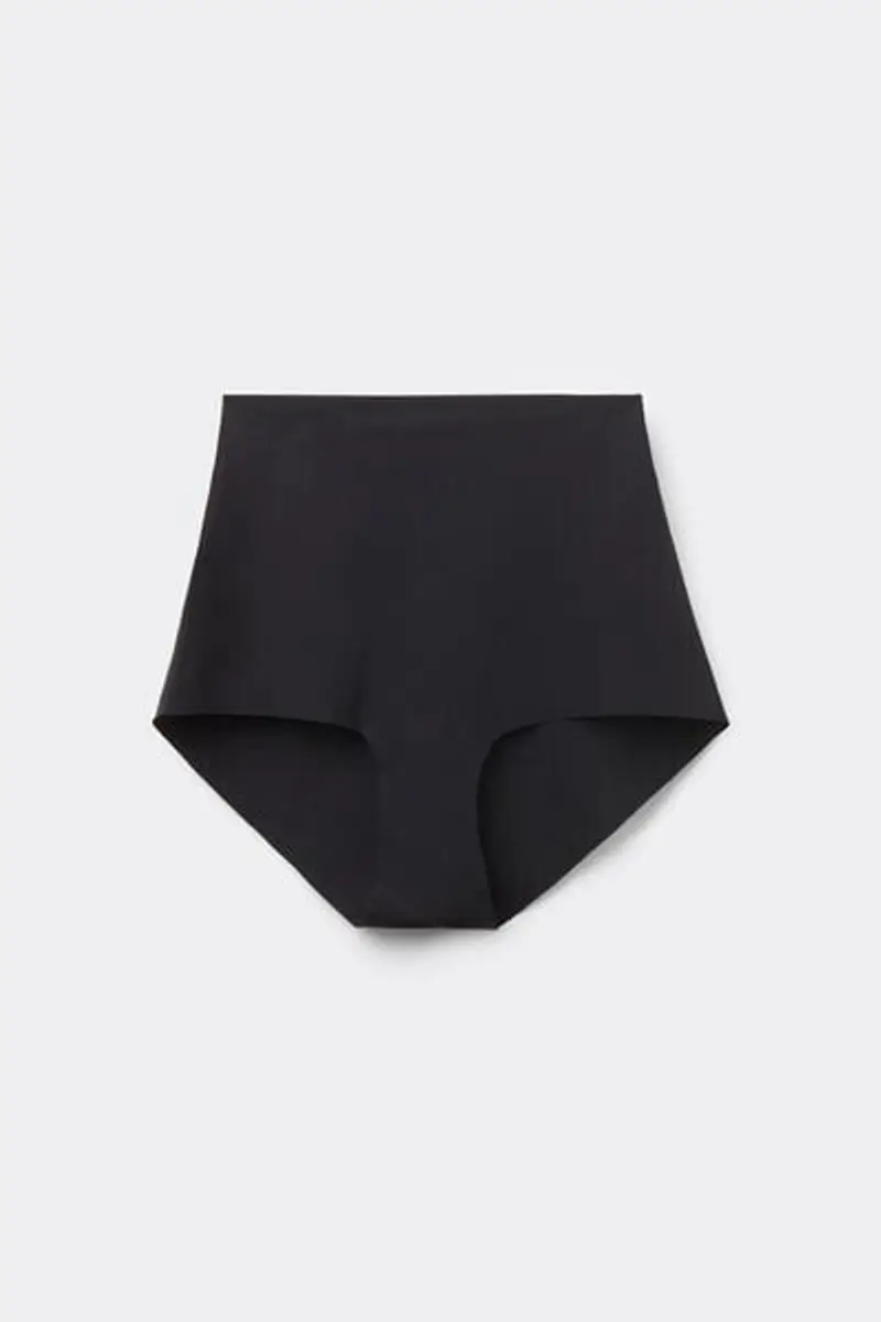 Tezenis Culotte Alta Microfibra Riciclata Taglio Vivo Donna Nero Taglia L