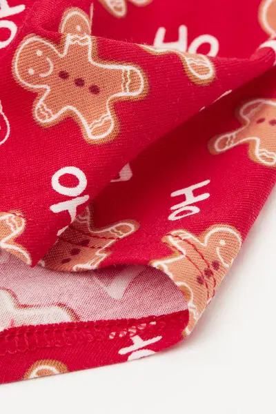 Culotte Bimba in Cotone con Stampa Natalizia Bambina Rosso miniatura 3