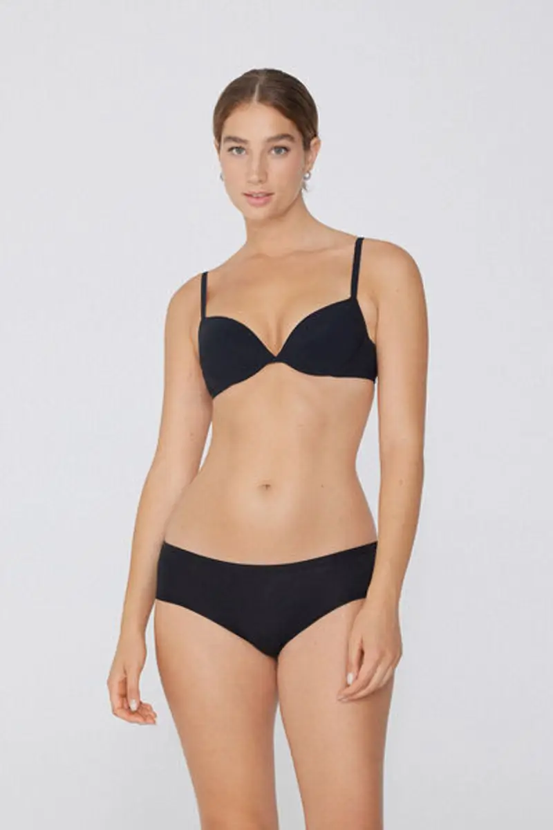 Tezenis Culotte in Cotone Organico Donna Nero Taglia L miniatura 3